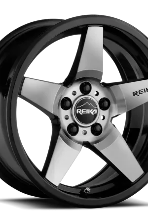 Reika Seeker R15 GBM 15x7 +15 5x100mm 56.1mm Black Machined Face Best Price