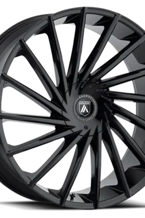 Instant Buy Asanti Black Label Matar ABL18 BK 22x9 +30 5x112/5x120mm 74.1mm Gloss Black