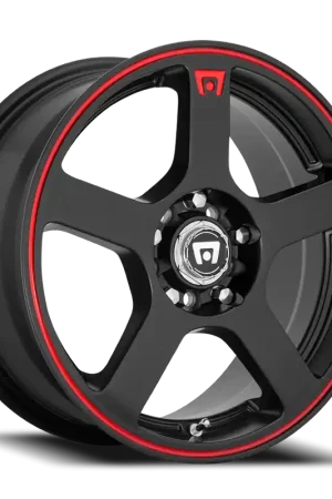 Direct From Factory Motegi MR116 FS5 MBR 18x8 +35 5x114.3/5x120mm 74.1mm Matte Black Red Stripe