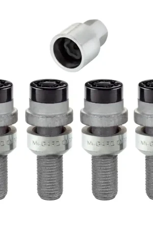 McGard Wheel Lock Bolt Set - 4pk. (Radius Seat) M14X1.5 / 17mm Hex / 28.2mm Shank Length - Black Holiday Sale