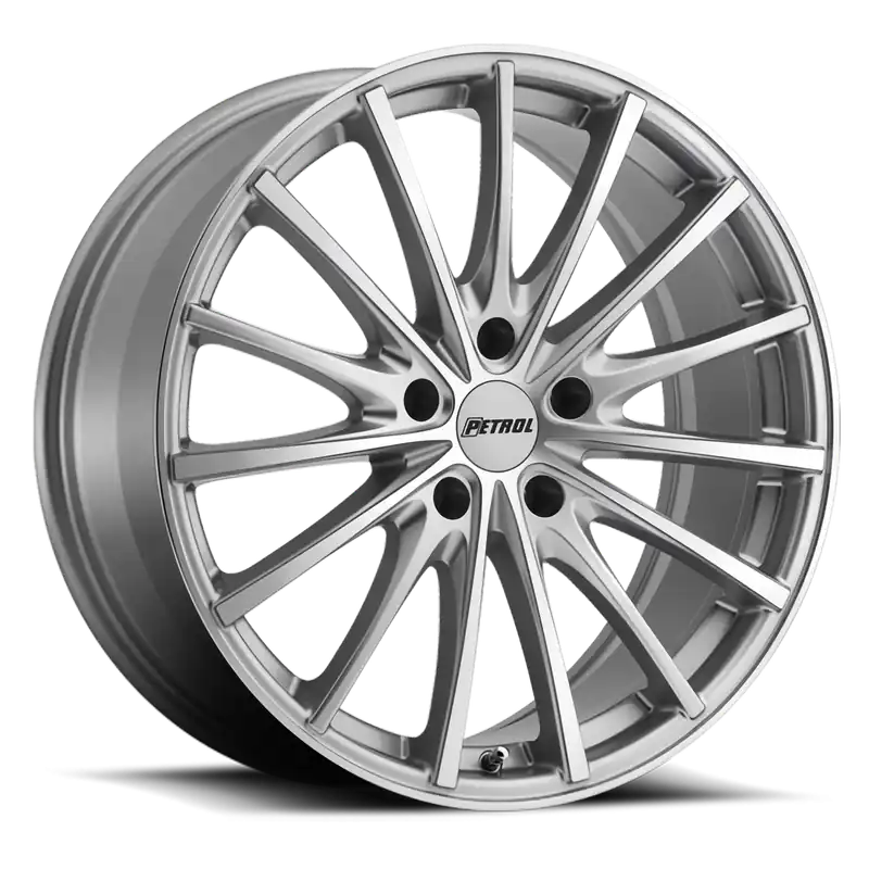 Place Order Petrol P3A SL 18x8 +40 5x112mm 72.1mm Silver Machined Cut Face