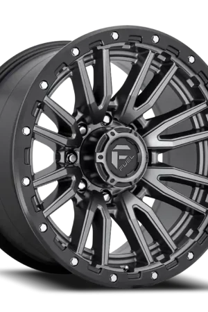 Fuel Rebel D680 20x10 -18 8x165.1mm 125.2mm Matte Gunmetal Black Bead Ring Fan Favorite