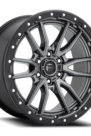 Fuel Rebel D680 20x10 -18 6x139.7mm 106.1mm Matte Gunmetal Black Bead Ring Limited Edition