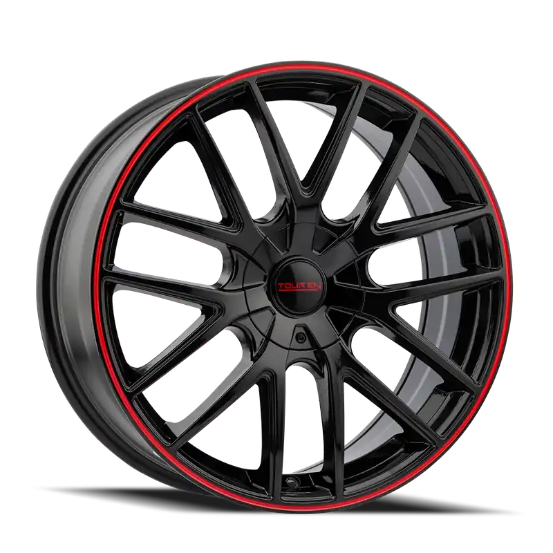 Direct From Factory Touren TR60 3260 Gloss Black With Red Ring 20x8.5 5x112/5x120 40mm 74.1mm