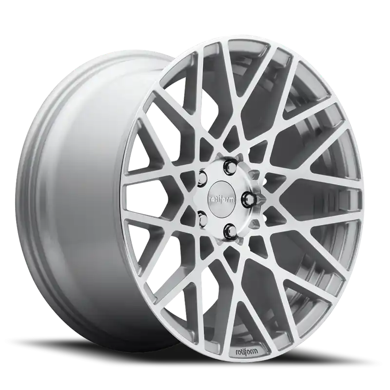 Rotiform BLQ R110 19x8.5 +35 5x112mm 66.5mm Gloss Silver Machined Sale