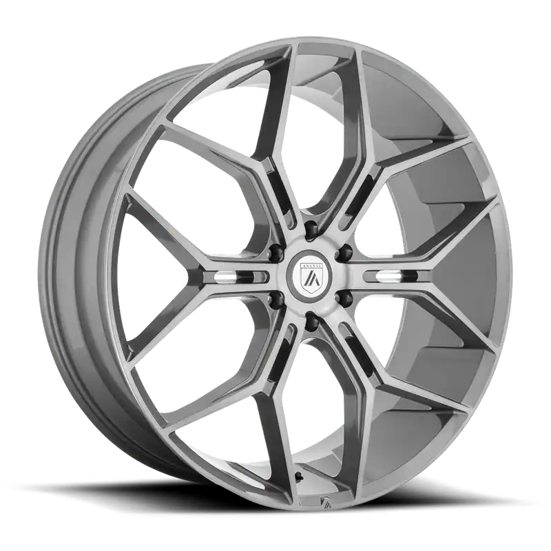 Asanti Black Label Monarch Truck ABL38 GY 24x10 +20 6x139.7mm 106.1mm Brushed Titanium Big Sale