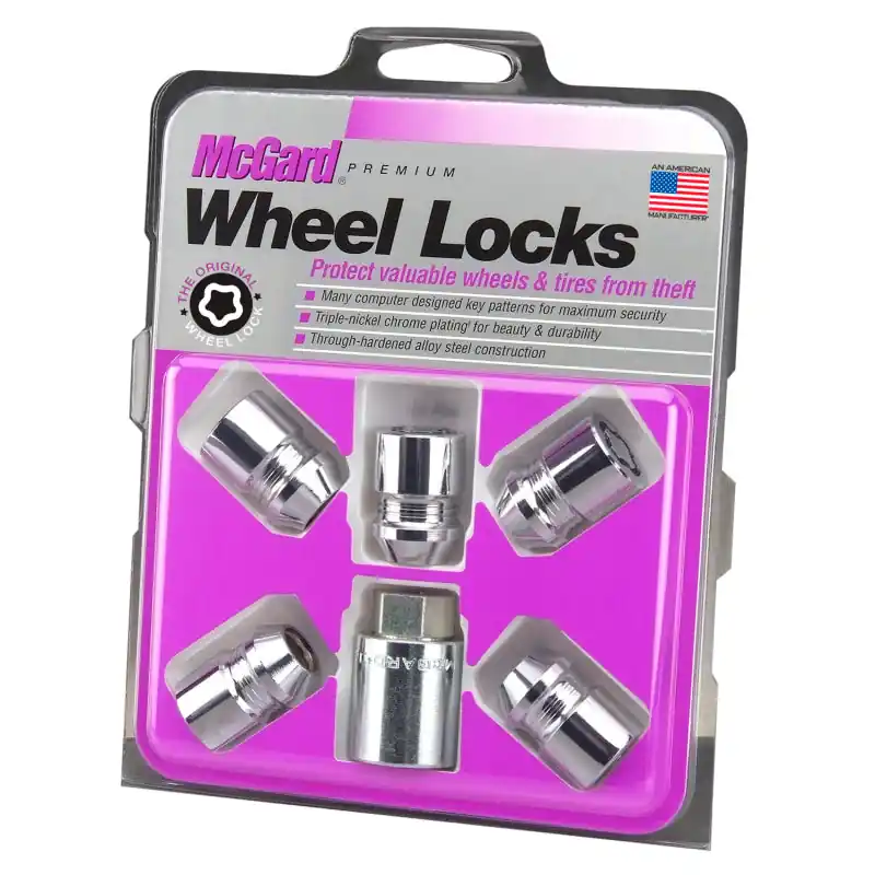 Best Price McGard Wheel Lock Nut Set - 5pk. (Cone Seat) M12X1.5 / 13/16 Hex / 1.28in. Length - Chrome