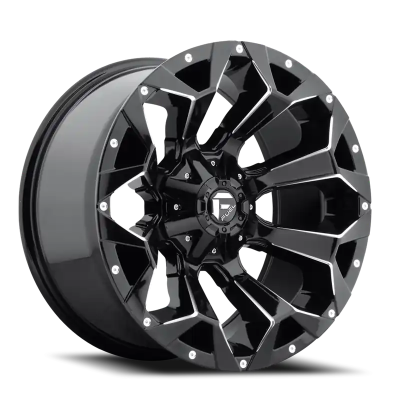 Certified Fuel Assault D576 20x10 -18 5x139.7/5x150mm 110.3mm Gloss Black Milled