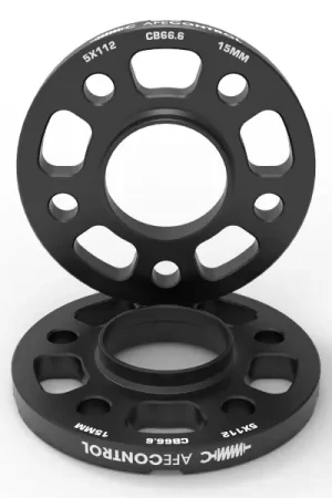 Crafted aFe CONTROL Billet Aluminum Wheel Spacers 5x112 CB66.6 15mm - Toyota GR Supra/BMW G-Series