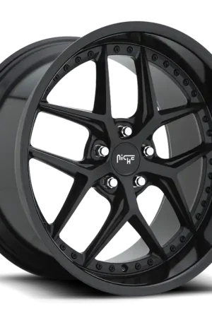 Niche Vice M226 19x8.5 +35 5x114.3mm 72.56mm Gloss Matte Black Free Shipping