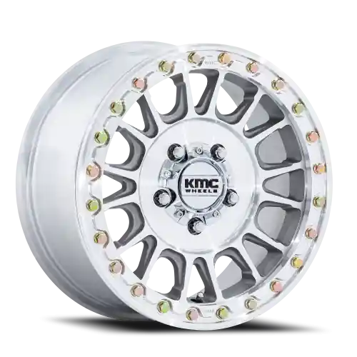 Deal KMC Impact UTV Beadlock KS239DX 15x7 +10 5x114.3mm 72.56mm Machined Silver