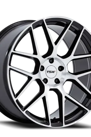Limited Time TSW Lasarthe GBM 20x9 +27 5x112mm 66.56mm Gloss Black Machined