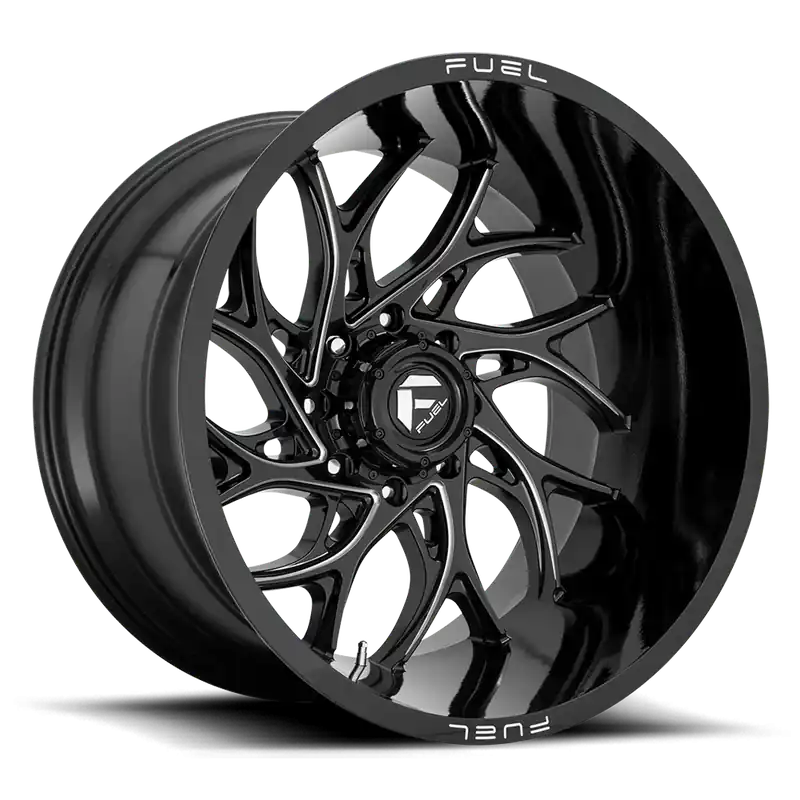 Certified Fuel Runner D741 22x10 -18 8x180mm 124.3mm Gloss Black Milled