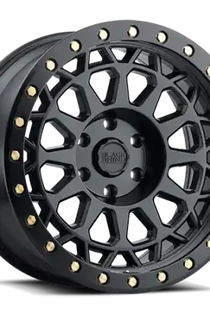 Black Rhino Primm BK 17x9 +0 6x135mm 87.1mm Matte Black Brass Bolts Premium