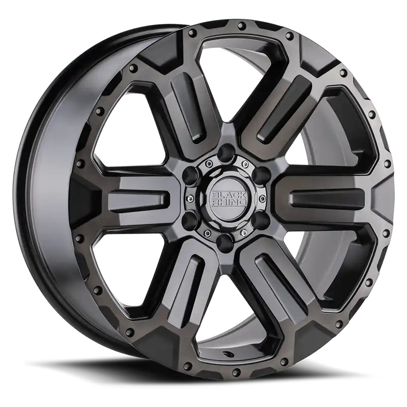 Free Shipping Black Rhino Wanaka GY 18x9 +12 6x139.7mm 112.1mm Matte Gunmetal Brushed Face-Gunmetal Tint