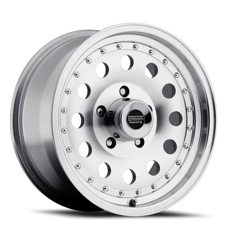 American Racing Outlaw II AR62 SL 14x7 +0 5x120.65mm 83.06mm Machined Silver Clear Coat Crafted