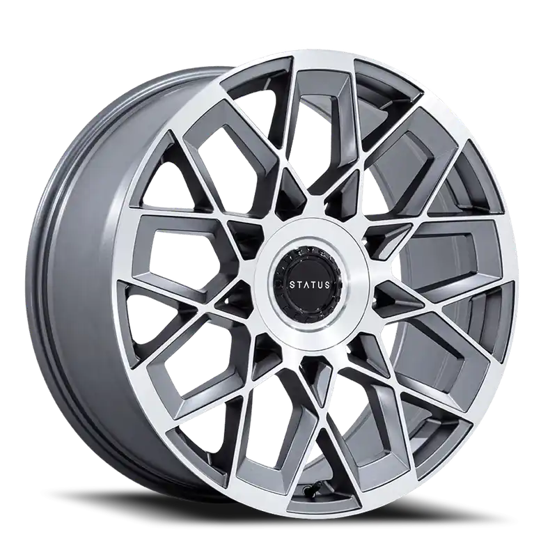 Authentic Status Matrix AD 22x9.5 +20 5x112/5x120mm 74.1mm Anthracite Mirror Face