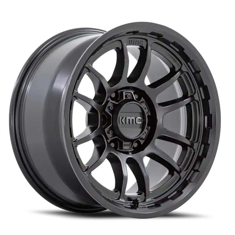 KMC Wrath KM727 SB 17x8.5 -10 6x139.7mm 106.1mm Satin Black High Quality