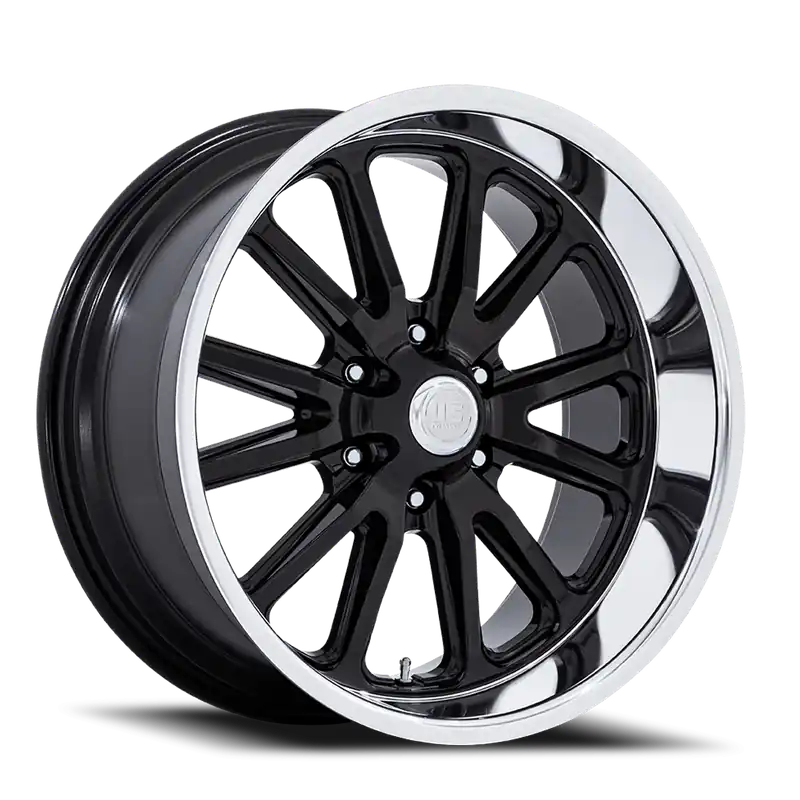 Crafted US Mags Rambler 6 UC145 BD 20x8 +1 6x139.7mm 106.1mm Gloss Black Diamond Cut Lip