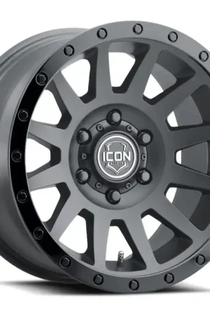 ICON Compression 18x9 5x150 25mm Offset 6in BS 110.1mm Bore Double Black Wheel Holiday Sale