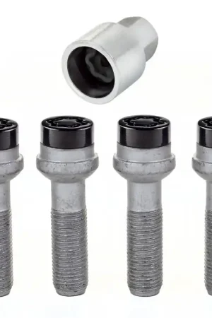 Seasonal Sale McGard Wheel Lock Bolt Set - 4pk. (Radius Seat) M14X1.5 / 17mm Hex / 45.0mm Shank Length - Black