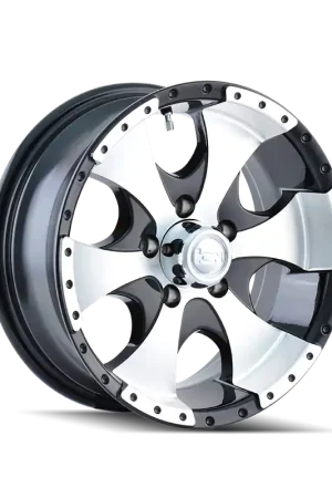 Ion Trailer Wheels 136 Gloss Black Machined 15x6 6x139.7 0mm 108mm Final Sale