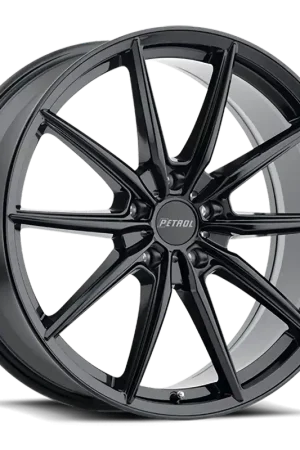 Luxury Petrol P4B GB 17x8 +40 5x114.3mm 76.1mm Gloss Black