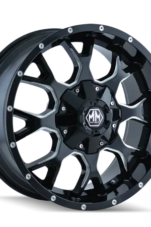 Mayhem Warrior 8015 Gloss Black Milled 20x9 8x180 0mm 124.1mm Weekend Sale