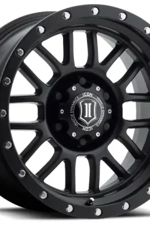 ICON Alpha 17x8.5 6x5.5 0mm Offset 4.75in BS 106.1mm Bore Satin Black Wheel Discount