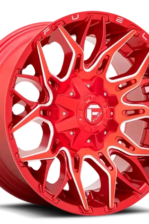 Get Yours Fuel Twitch D771 22x12 -44 6x135/6x139.7mm 106.1mm Candy Red Milled