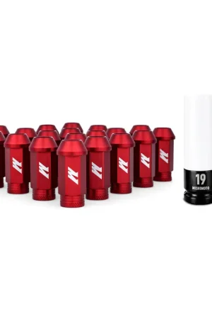 Mishimoto Aluminum Locking Lug Nuts M12x1.25 20pc Set Red Secure Checkout
