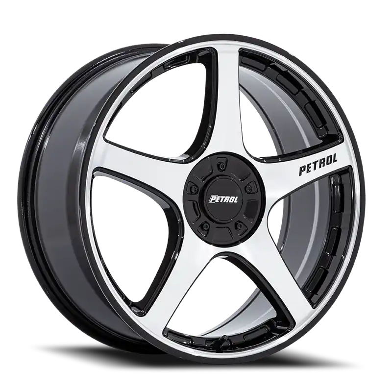 Petrol P2E GBM 18x8 +40 5x110/5x115mm 72.56mm Gloss Black Machined Face Weekend Sale