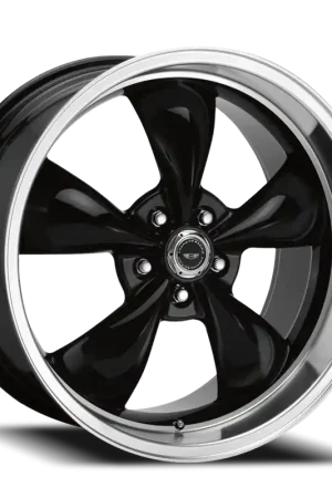 Authentic American Racing Torq Thrust M AR105 BK 17x7 +0 5x120.65mm 72.6mm Gloss Black Machined Lip