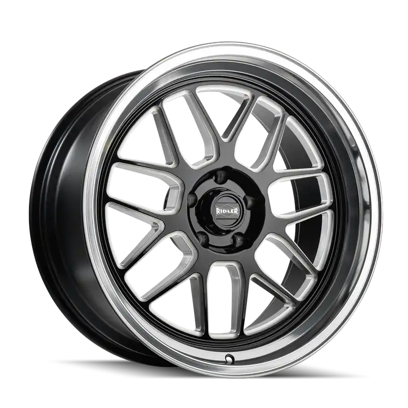Trending Ridler 611 Gloss Black/Milled With Diamond Cut Lip 18x8 5x127 0mm 83.82mm