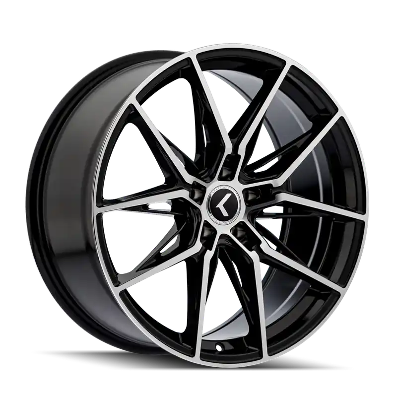 One Day Deal Kraze Evolve KR196 Gloss Black/Machined Face 19x8.5 5x112 40mm 66.56mm