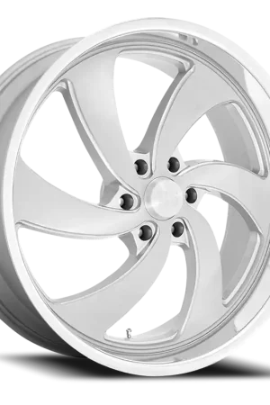 US Mags Desperado 6 U134 24x10 +25 6x139.7mm 78.1mm Brushed Silver Milled-Diamond Cut Lip Special Offer