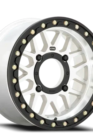 KMC Grenade Beadlock UTV KS235 14x7 +10 4x156mm 132mm Machined Silver Luxury