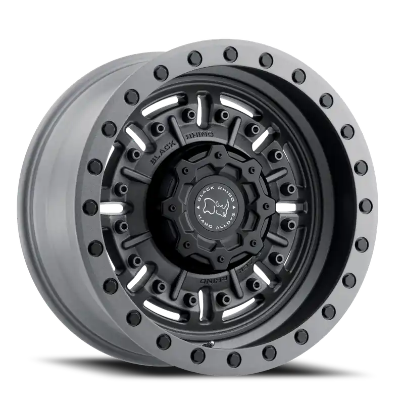 Black Rhino Abrams MG 18x9.5 +12 6x139.7mm 112.1mm Textured Matte Gunmetal Final Sale