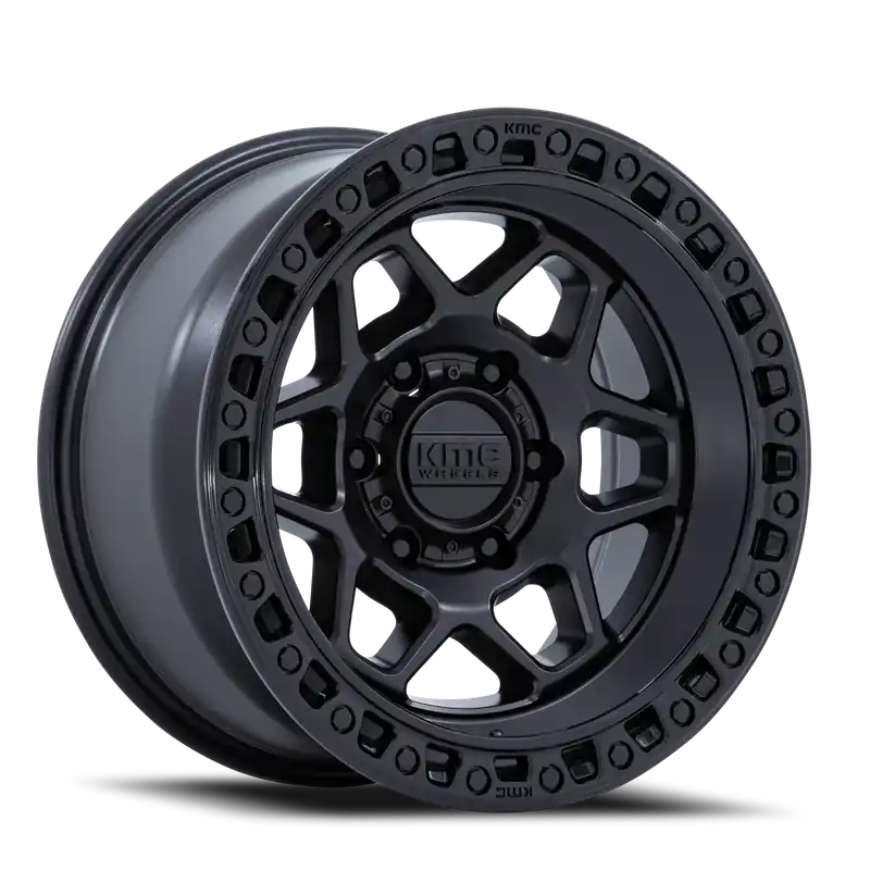 KMC Torx KM553MB 17x9 -12 5x127mm 71.5mm Matte Black Gloss Black Lip Big Sale