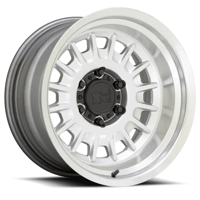 Black Rhino Aliso SL 18x9 +12 5x150mm 110.1mm Gloss Silver Mirror Cut Face-Mirror Cut Lip Hassle-Free Returns