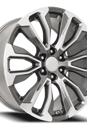 Limited Edition Factory Reproductions FR 203 GMC Denali Replica GMF 22x9 +28 6x139.7mm 78.1mm Grey Machined Face