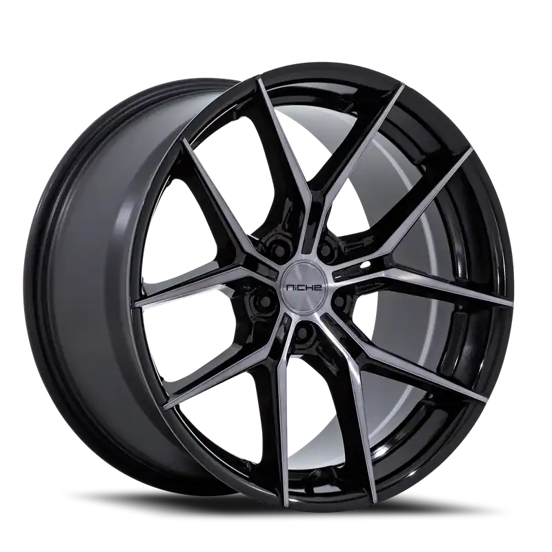 Niche Prodigy 5 NC279 BT 18x9.5 +22 5x112mm 66.56mm Gloss Black Dark Tinted Clear Direct From Factory