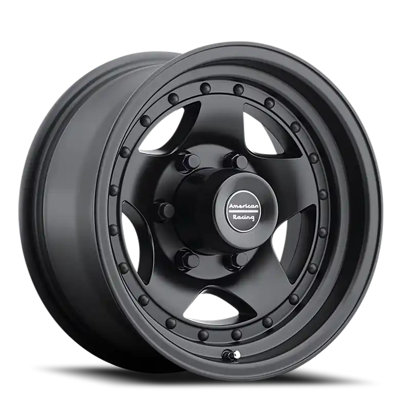 American Racing AR23 BK 16x8 +0 6x139.7mm 108mm Satin Black Clear Coat Direct From Manufacturer
