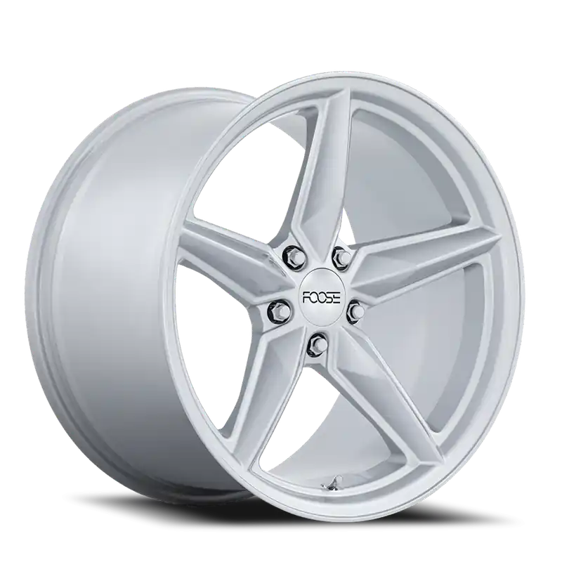Foose CF8 F174 20x10 +20 5x115mm 71.5mm Gloss Silver Top Pick