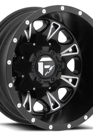 New Arrival Fuel Throttle Dually D513 17x6.5 -129 8x210mm 154.3mm Black Milled