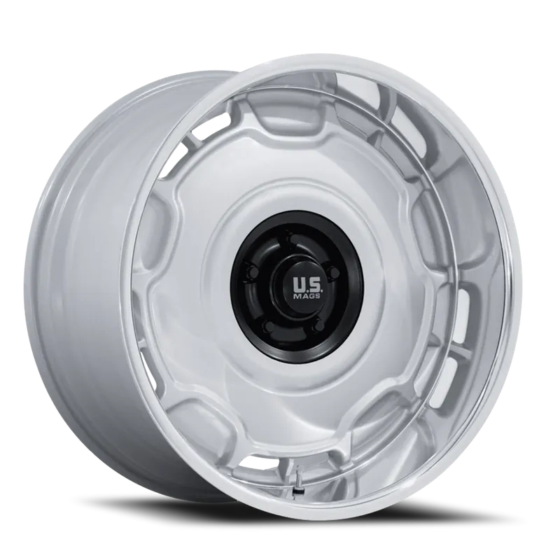 US Mags Arlington UC146SD 22x9 +15 5x127mm 78.1mm Silver Matte Black Center-DC Lip Direct From Factory