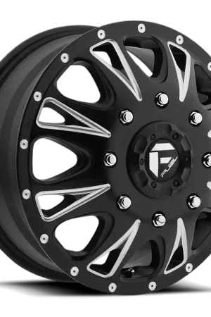 Fuel Throttle Dually D513 17x6.5 +129 8x200mm 142mm Black Milled Original