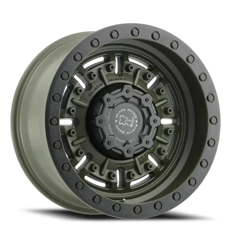 Black Rhino Abrams ODG 17x8.5 +0 6x139.7mm 112.1mm Olive Drab Green Crafted