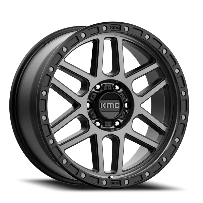 KMC Mesa KM544 GY 18x9 +25 5x150mm 110.5mm Satin Black Gray Tint Crafted