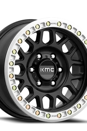 KMC Grenade Desert Beadlock KM234 SB 17x8.5 +0 6x139.7mm 108mm Satin Black Free Delivery